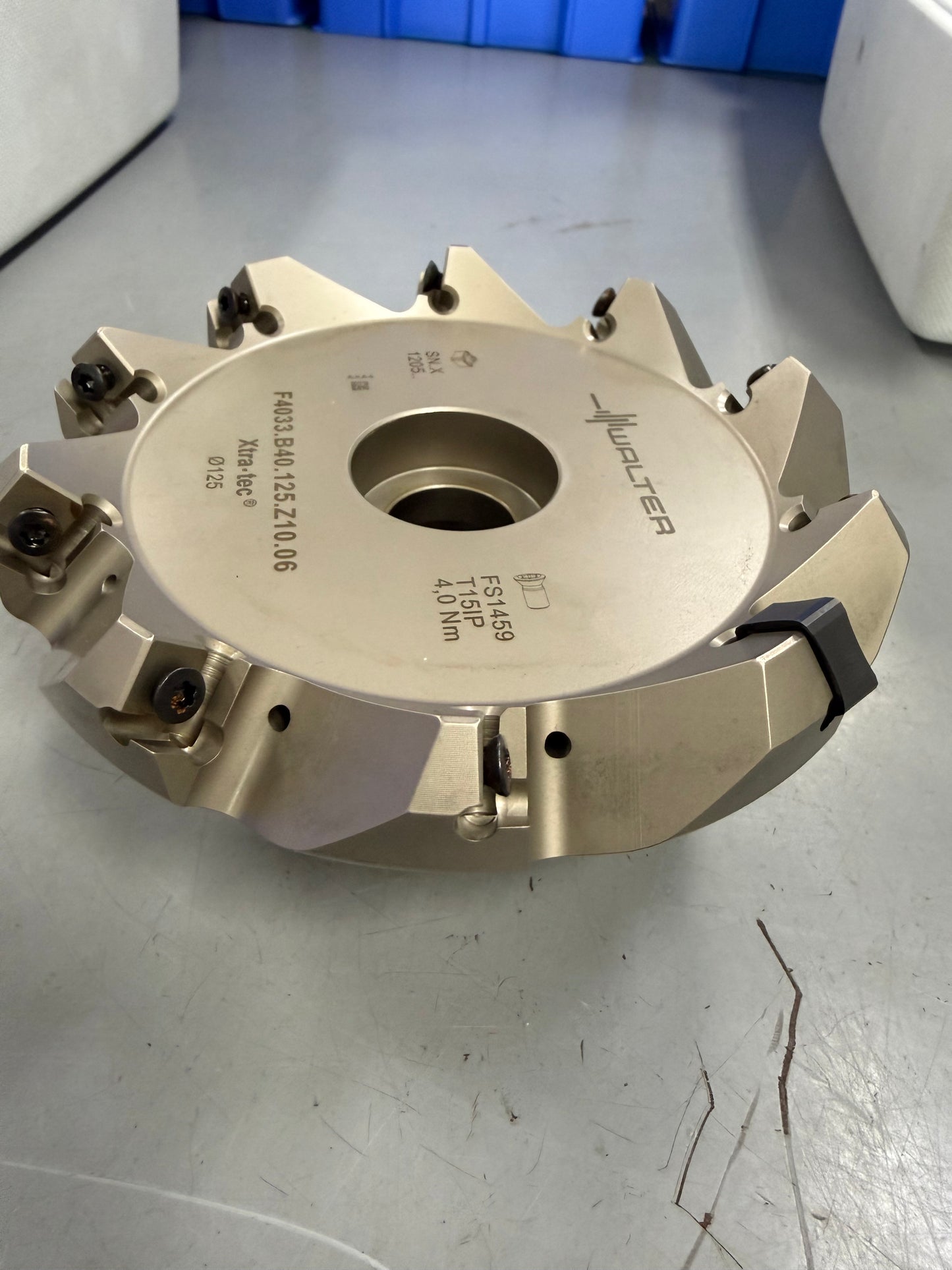 Fresa a fissaggio meccanico walter d.125 Z10 compreso 20 inserti