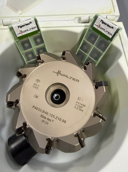 Fresa a fissaggio meccanico walter d.125 Z10 compreso 20 inserti