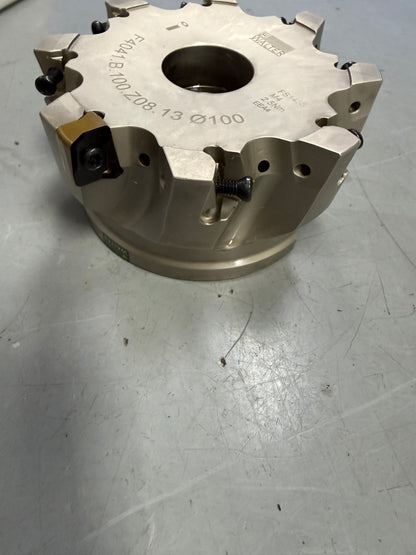 Fresa walter fissaggio meccanico d.100 Z8 compresa di 20 inserti